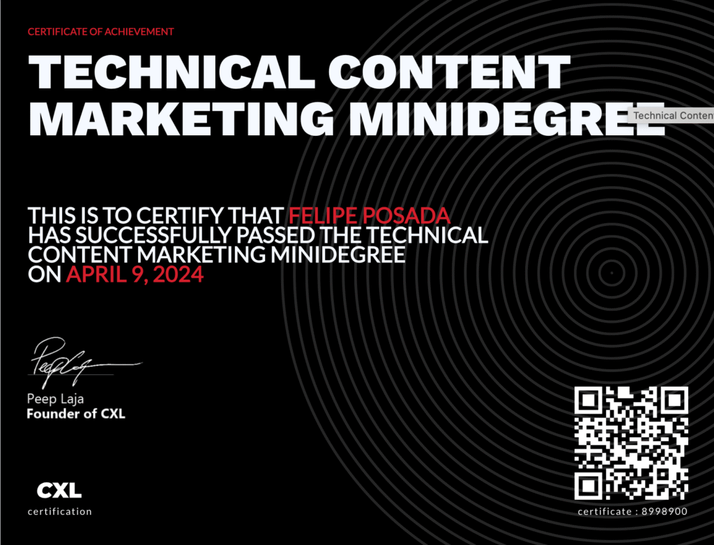 Technical Content Marketing – Degree